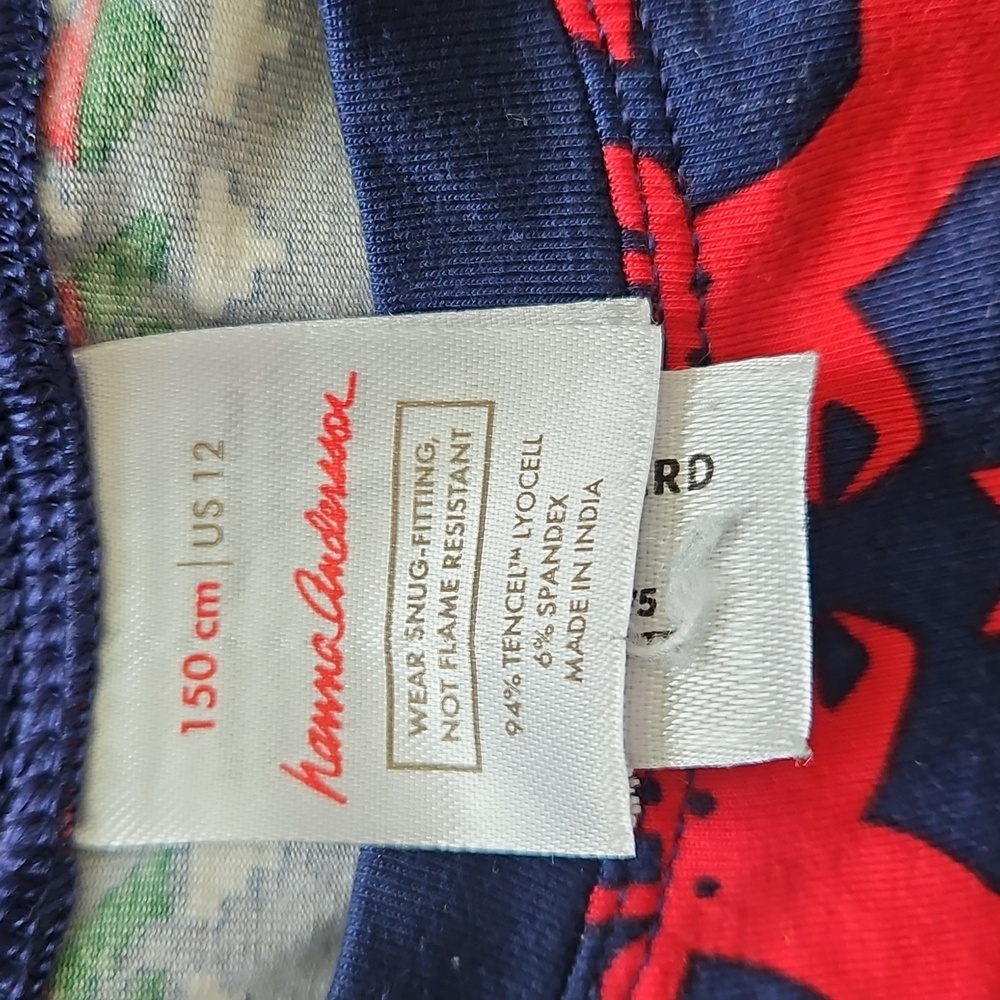 Hanna Andersson Red and Blue‎ Holiday Top Size 12 - Picture 3 of 4